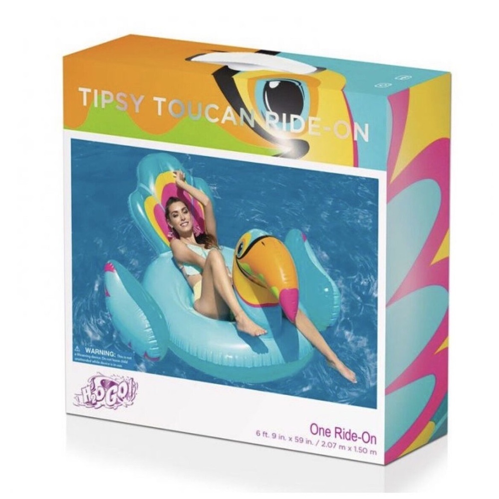 Tipsy Toucan Ride-On Pool Float